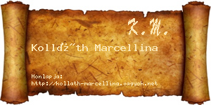 Kolláth Marcellina névjegykártya